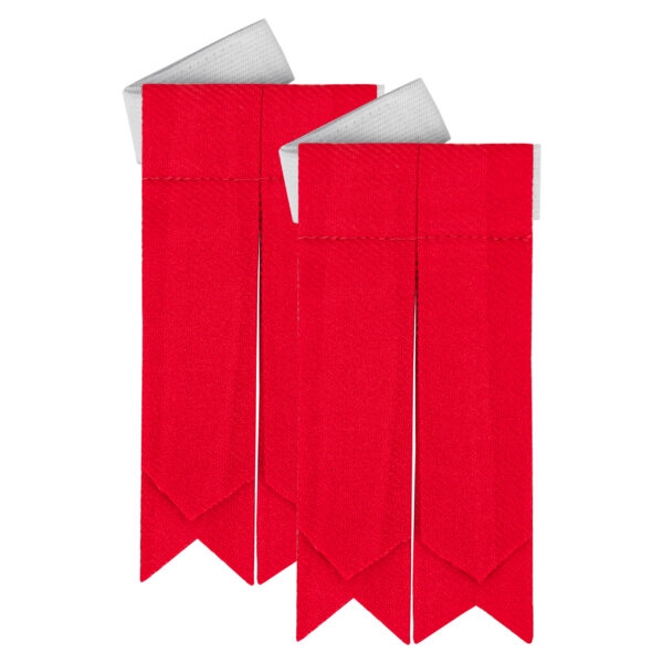Plain Red Kilt Hose Sock Flashes Garter 