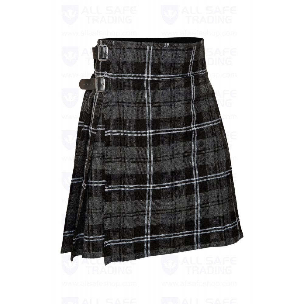 Grey Granite tartan kilt 16oz traditional striking choice