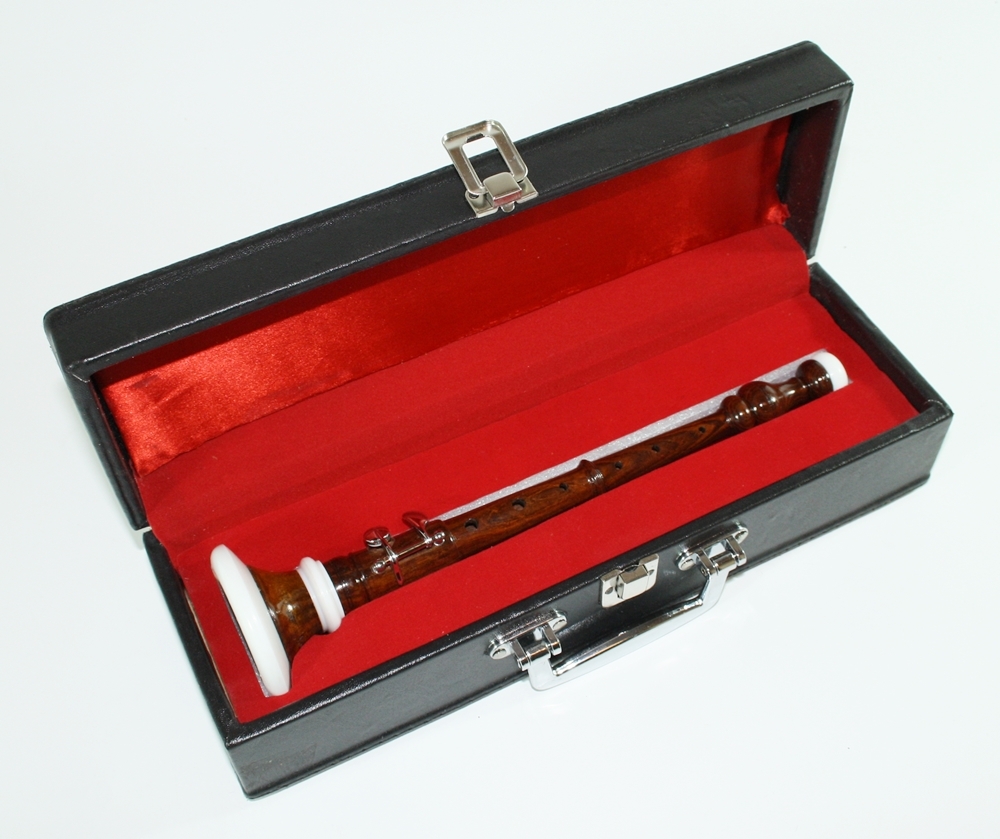 Practice chanter made of rosewood ivory color plastic fitting