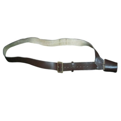 Real Leather Flag Carrying Belt with Nickle Silver Cup