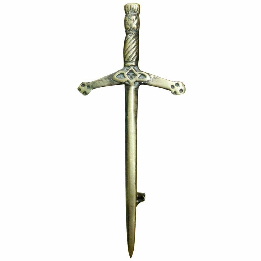 Scottish sword kilt pin ANTIQUE finish