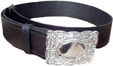 Piper and Drummer Waist Belt leather thistle design buckle any size