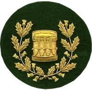 Drum Major Badge Gold Bullion on Green