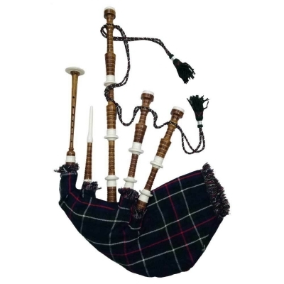 ROSE WOOD MACKENZIE TARTAN cover with cord with White Plastic fitting SYNTHETIC BAG