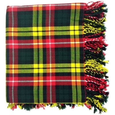 Buchanan tartan fly plaid fringed apron from all round sizes 48x48 inches 