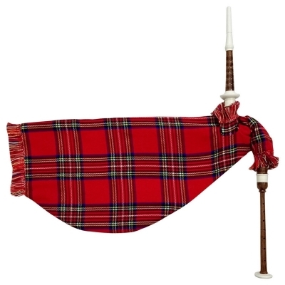 Scottish goose practice set imitation ivory mounts royal Stewart bag fringe brand bagpipe without 