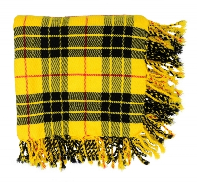 A McLeod of Lewis Tartan fly plaid with a fringed apron all around