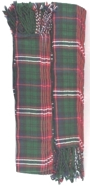 Scottish Nation tartan piper plaid acrylic wool 13oz pleated 3.5 yards fringed apron from two sides
