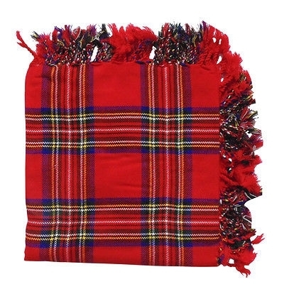 Royal stewart tartan fly plaid fringed apron from all round 13oz and 16oz size 48x48 inches