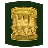 Drum Badge Gold Bullion on Green