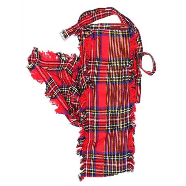 A Drummer Plaid made from the Royal Stewart Tartan