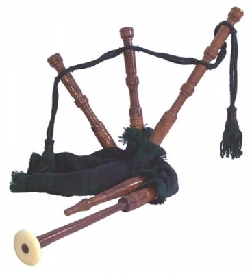 Playable Children Bagpipes Playable miniature bagpipes for children Tartan bag with matching cord Ro