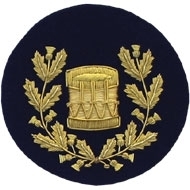 Pipe Major Badge Gold Bullion on Blue