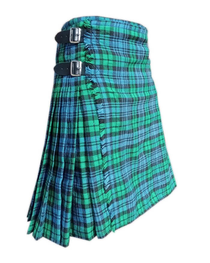 KILT made of CAMPBELL TARTAN Hand made 8 yards on material 70% wool 30% synthetic wool