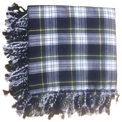 Dress gordon tartan fly plaid fringed apron from all round sizes 48x48 inches 