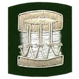Drum Badge Silver Bullion on Green
