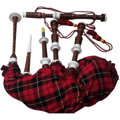 ROSE WOOD Wallace Tartan Bag cover with cord, with IMM/IVORY Plastic Sole, Scrolls and Knobs with SY