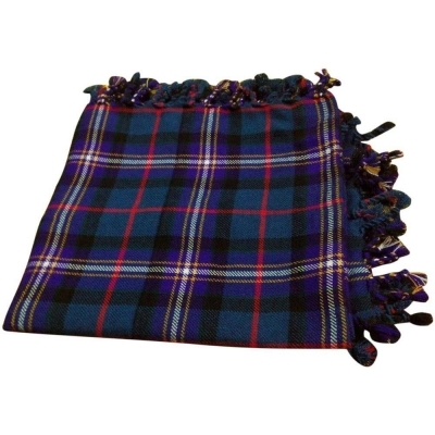 A Masonic Tartan fly plaid with a fringed apron all around