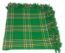Irish national tartan fly plaid fringed apron from all round sizes 48x48 inches 