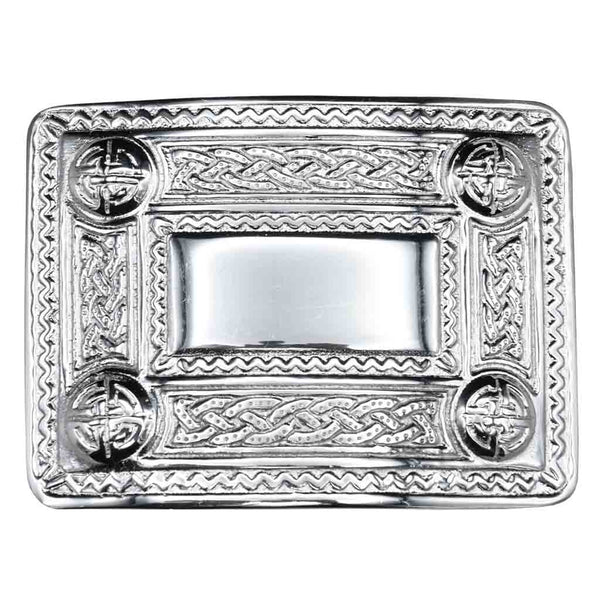 Celtic Chrome Buckle: The Perfect Addition for Your Kilt Belt Celtic Chrome Buckle: The Perfect Addition for Your Kilt Belt - Image 1