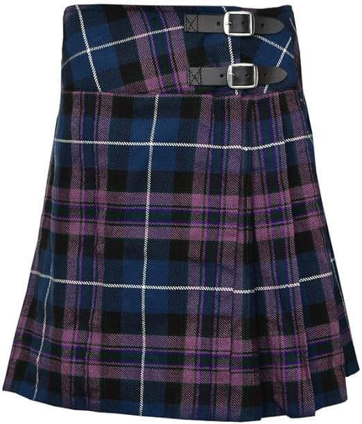 ladies kilt mackenzie tartan Honour of Scotland Tartan Ladies Mini Billie Pleated Kilt Skirt - Image 1