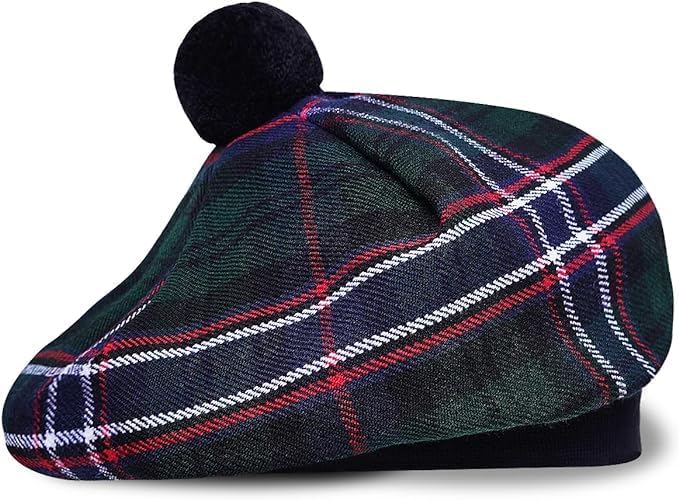 Authentic Scottish National Tartan Tam O’ Shanter Hat Authentic Scottish National Tartan Tam O’ Shanter Hat - Image 1