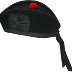 Plain Black Scottish Glengarry Cap | Traditional Highland Hat