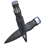 Dummy non-bladed sgian dubh thistle design on the hilt