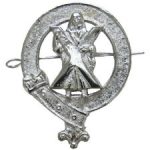 Saint Andrew Chrome Cap Badge with Secure Pin Back