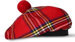Stylish Royal Stewart Tartan Tam O’ Shanter Hat