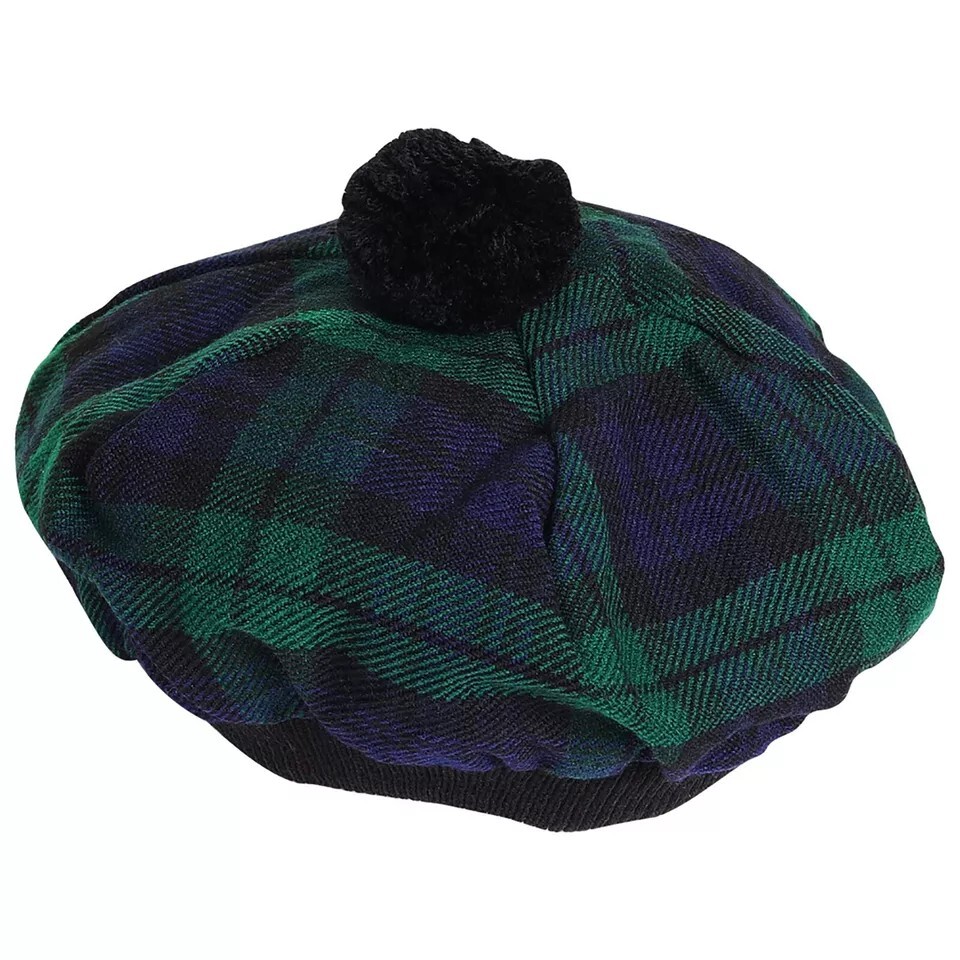 Quality Wool Tam O’ Shanter in Black Watch Tartan Design Quality Wool Tam O’ Shanter in Black Watch Tartan Design - Image 1