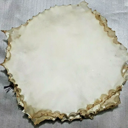 goat skin vellum drum head natural white 12"