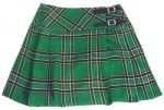 Irish National Tartan Ladies Mini Billie Pleated Kilt Skirt