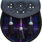 Exquisite Masonic Tartan Sporran with Celtic Embossed Design