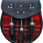 Elegant MacGregor Tartan Sporran with Celtic Embossed Design