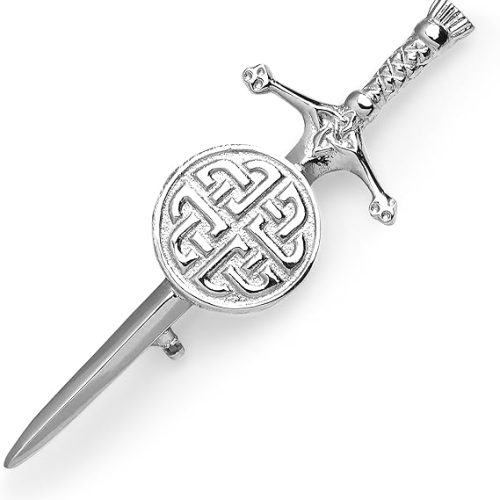 Kilt Pin - Lover's Knot design Chrome Finish
