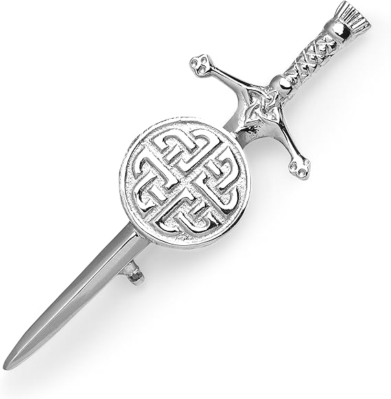 Kilt Pin – Lover’s Knot Design, Chrome Finish Kilt Pin - Lover's Knot design Chrome Finish - Image 1