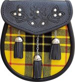 Macleod of Lewis Tartan Sporran: Celtic Mastery Embossed