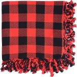 Premium Fringed Apron Fly Plaid in Rob Roy Tartan