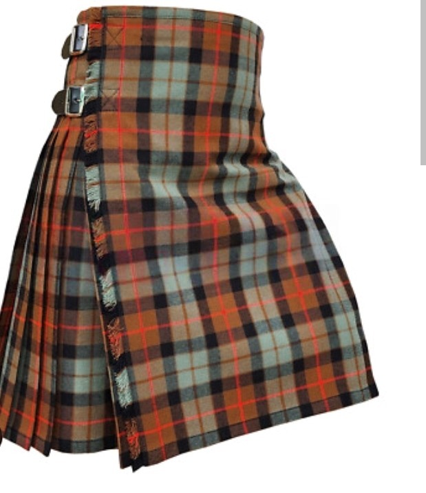 gunn weathered tartan kilt Kilt – Gunn Weathered Tartan Acrylic Blend Traditional Sett - Image 1
