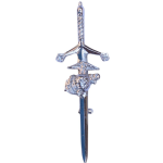 Exquisite US Marine Design - Chrome Finish Kilt Pin