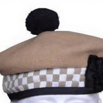 Khaki & White Diced Balmoral Cap: A Classic Reinvented