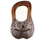 The Floral-Carved Lyre Harp: A Melodious Masterpiece