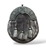 Seal Skin Sporran with Celtic Metal Accent ancient