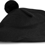 Black Tammy Hat | Traditional Scottish Wool Tam O' Shanter Cap