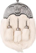 Rabbit Fur Celtic Cross Embossed Semi Dress Sporran